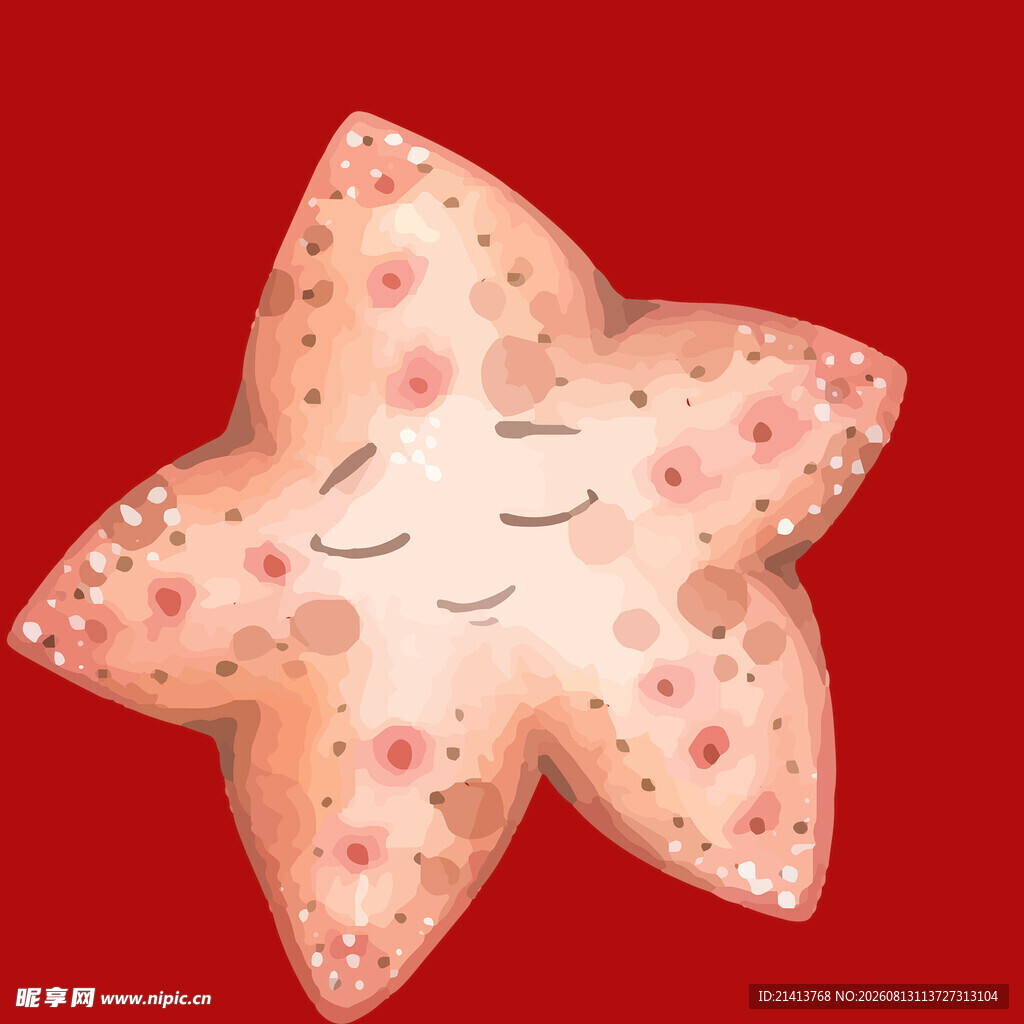 可爱海星插画