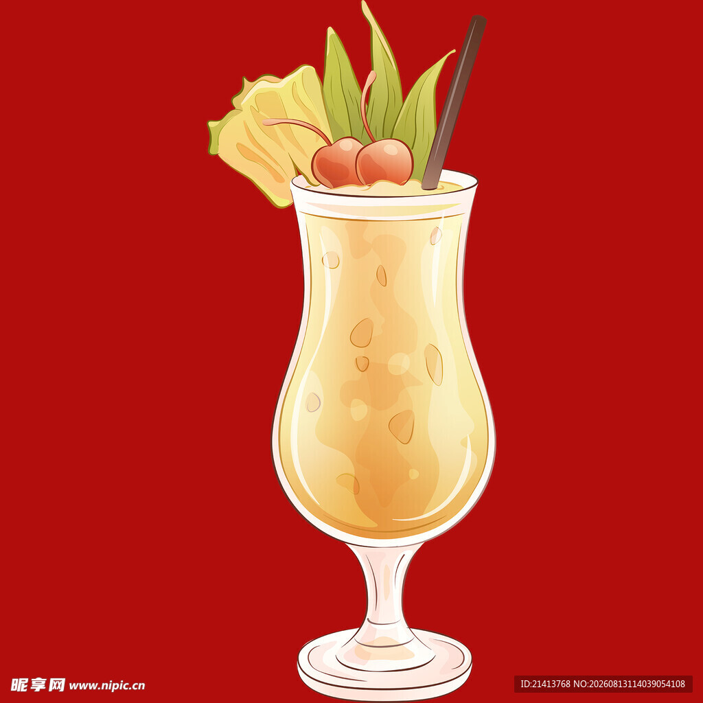 热带风情菠萝鸡尾酒