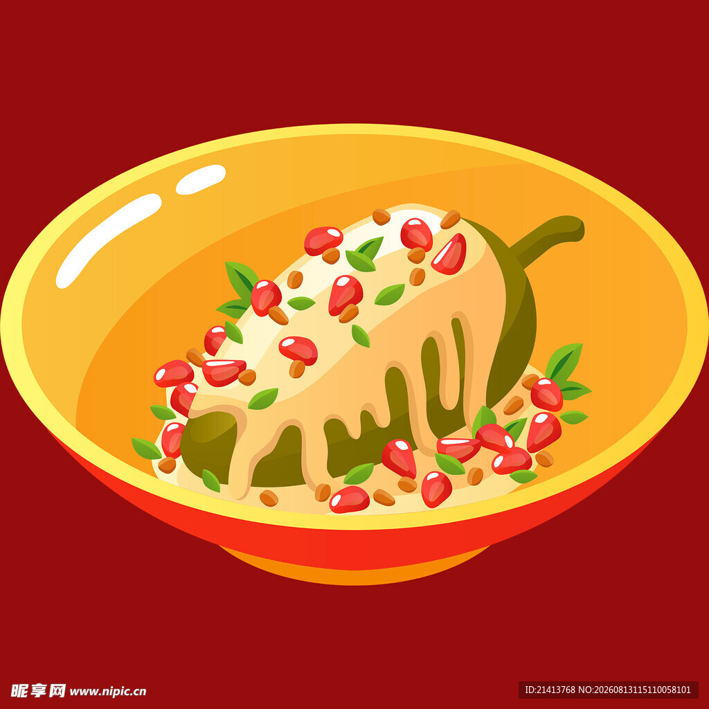 美味菜肴盛于碗中