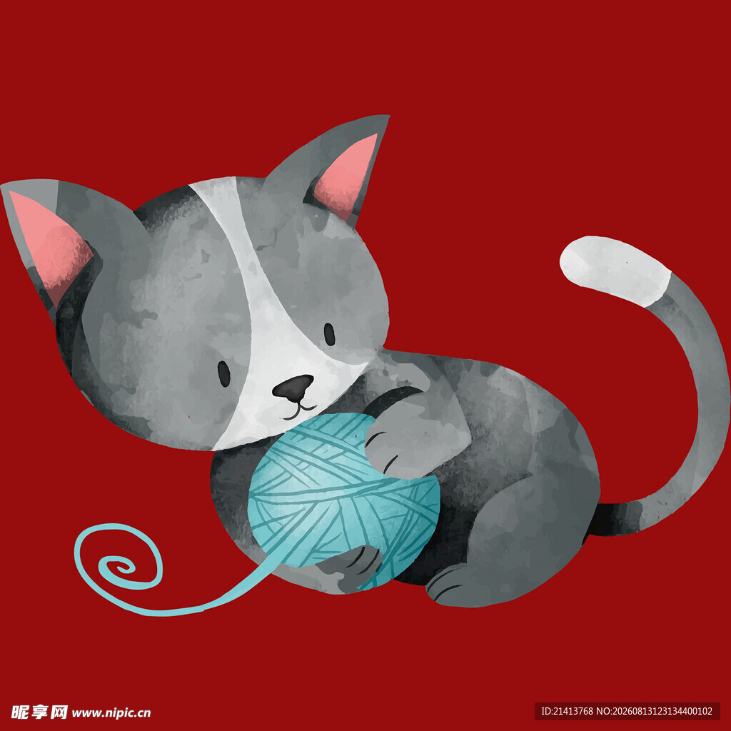 玩毛线球的可爱猫咪