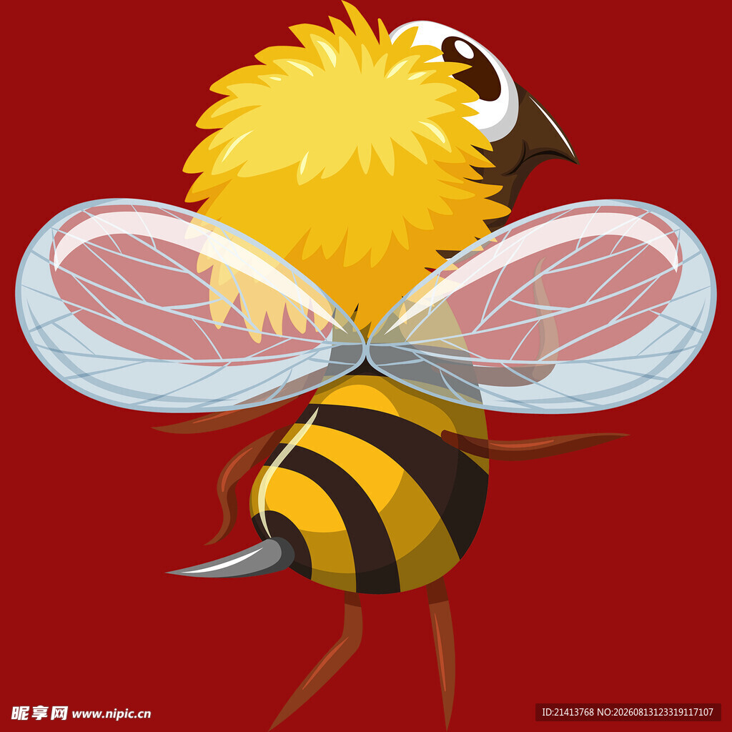 可爱小蜜蜂插画形象