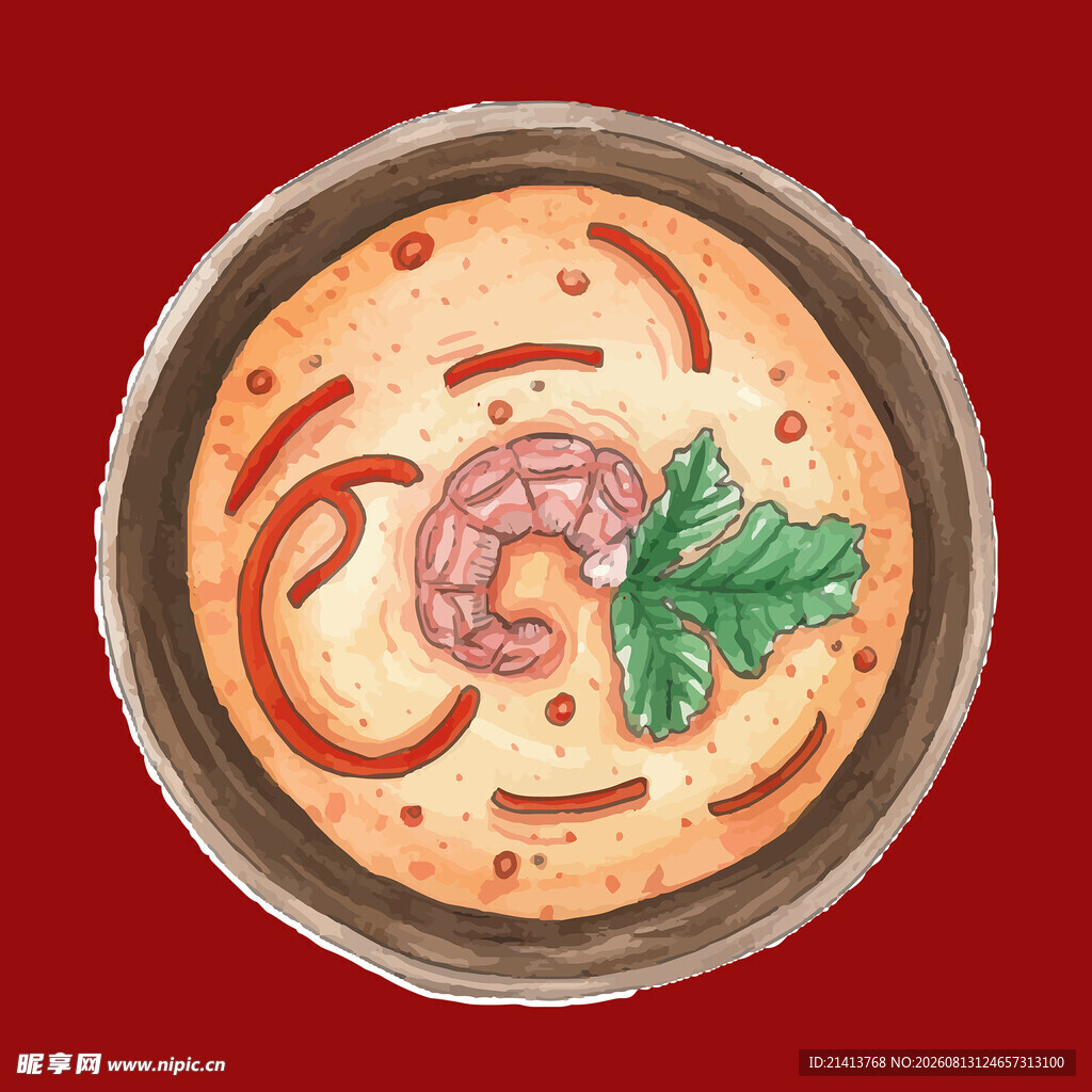 美味虾仁汤面