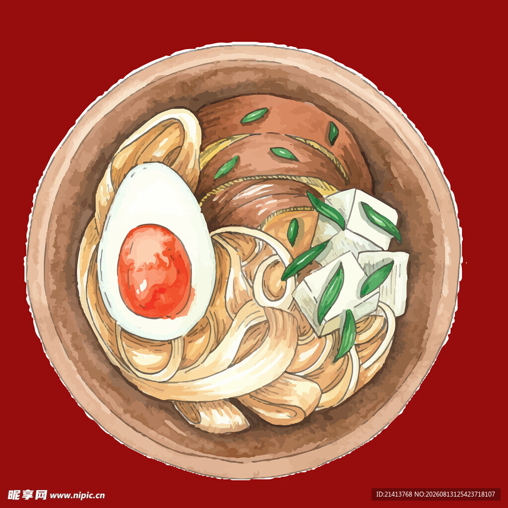 美味日式拉面碗中呈现