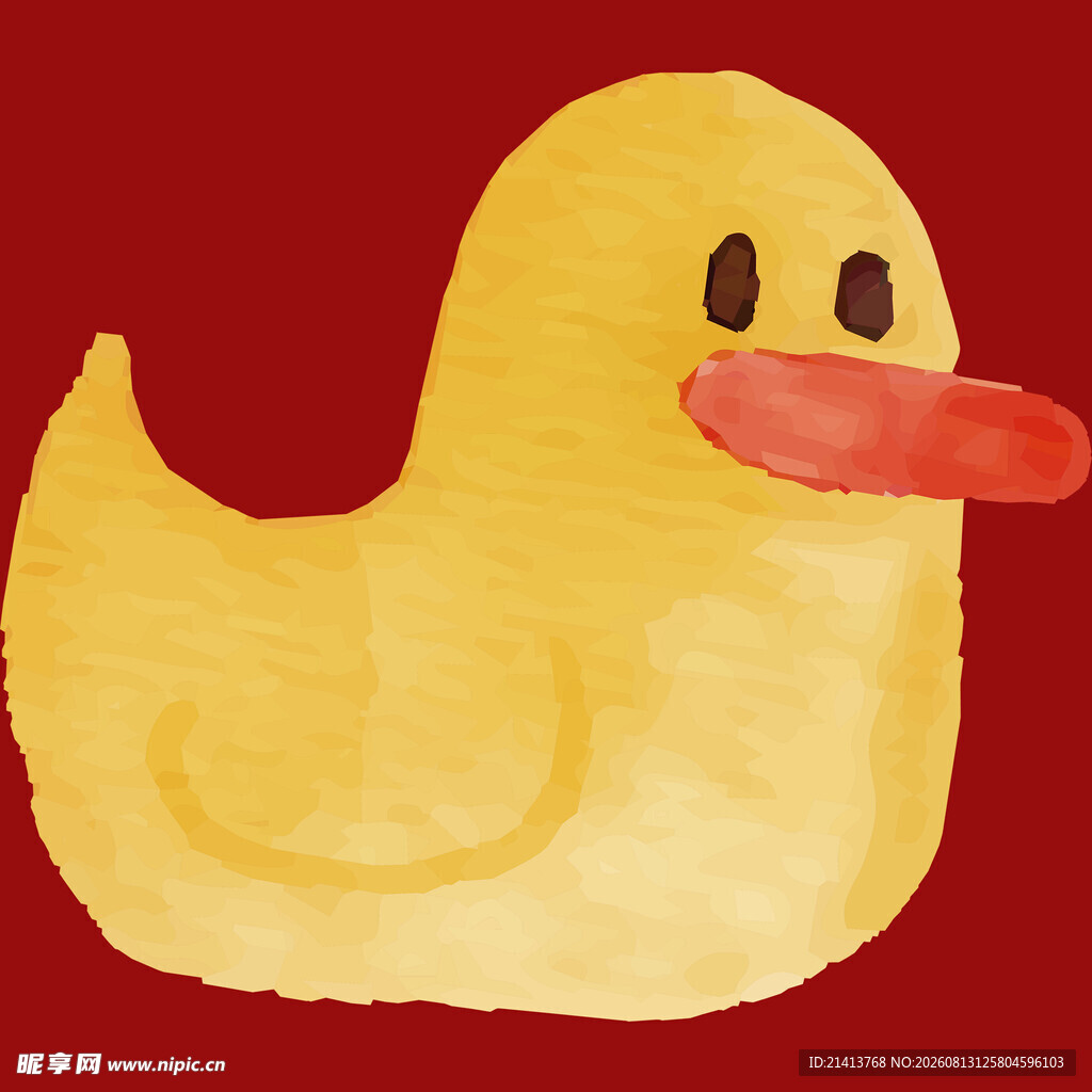 可爱小黄鸭插画