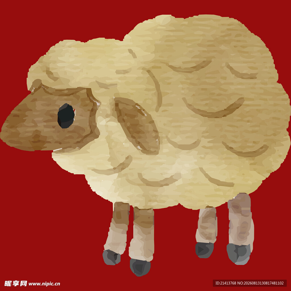 可爱绵羊插画
