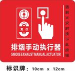 排烟手动执行器标识牌