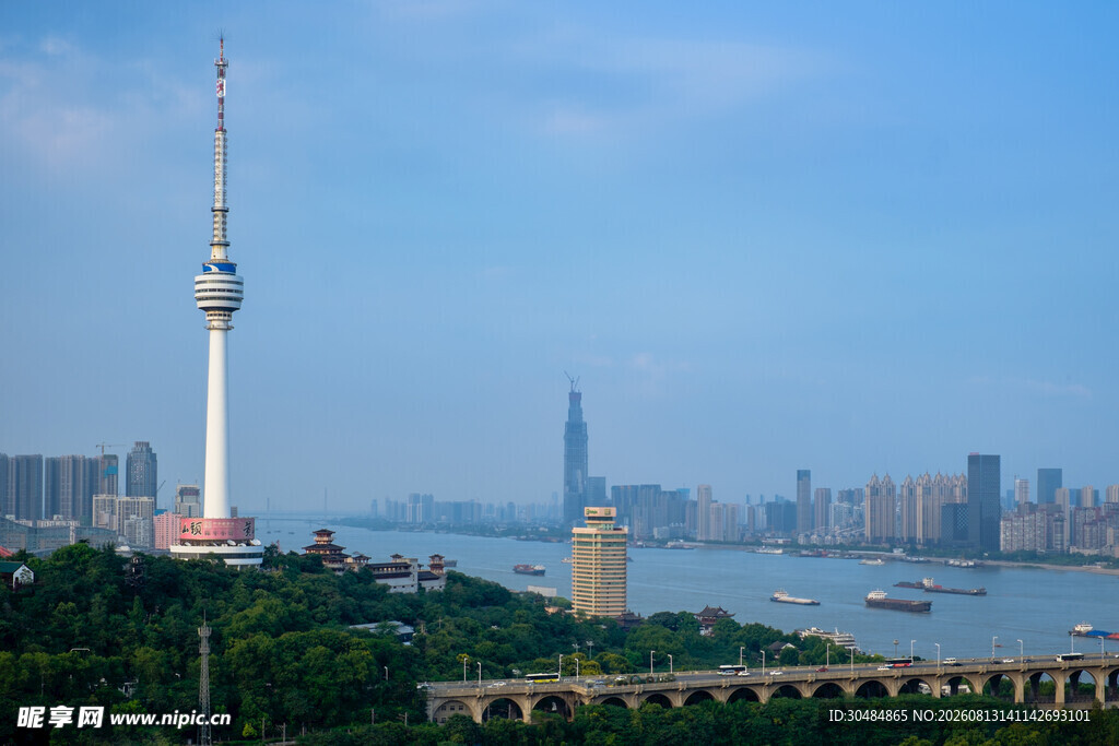 武汉龟山电视塔城市景观