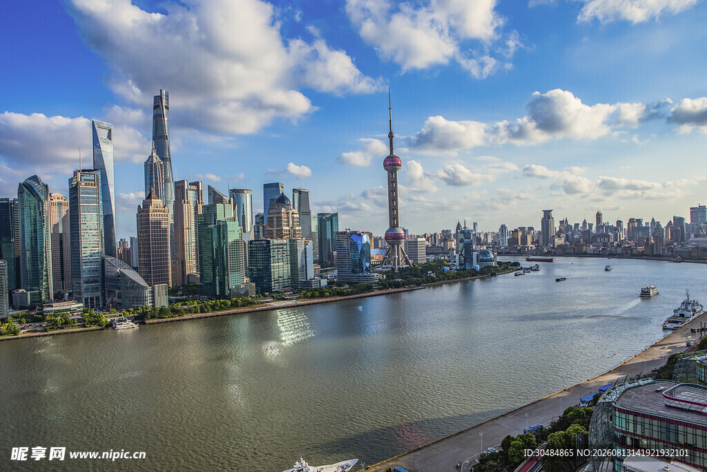 上海外滩城市天际线景观