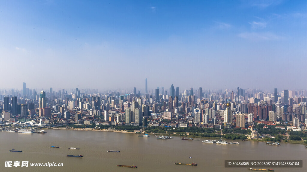 上海城市天际线俯瞰