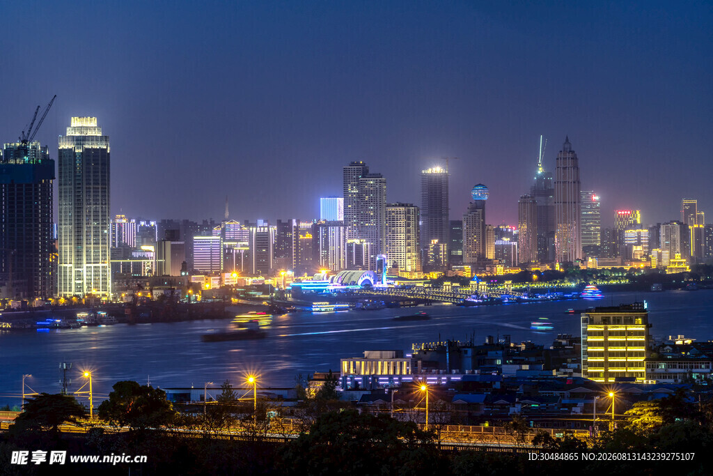 上海璀璨夜景城市风光