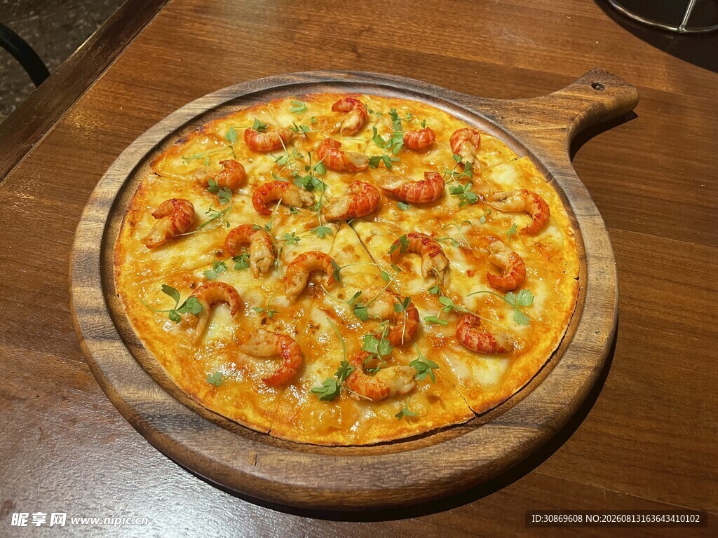 美味鲜虾披萨