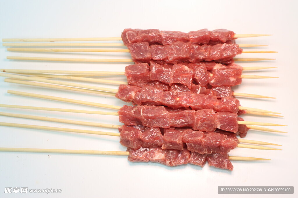 新鲜牛肉串