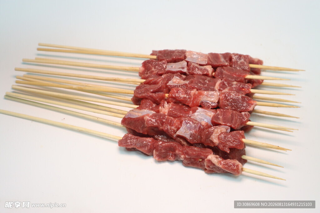 新鲜牛肉串