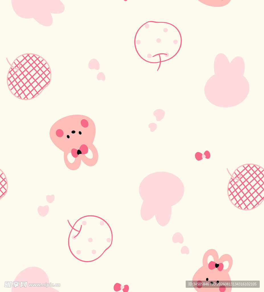 兔子苹果印花