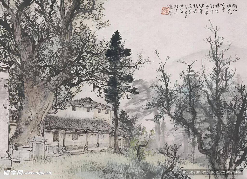 山林亭阁图