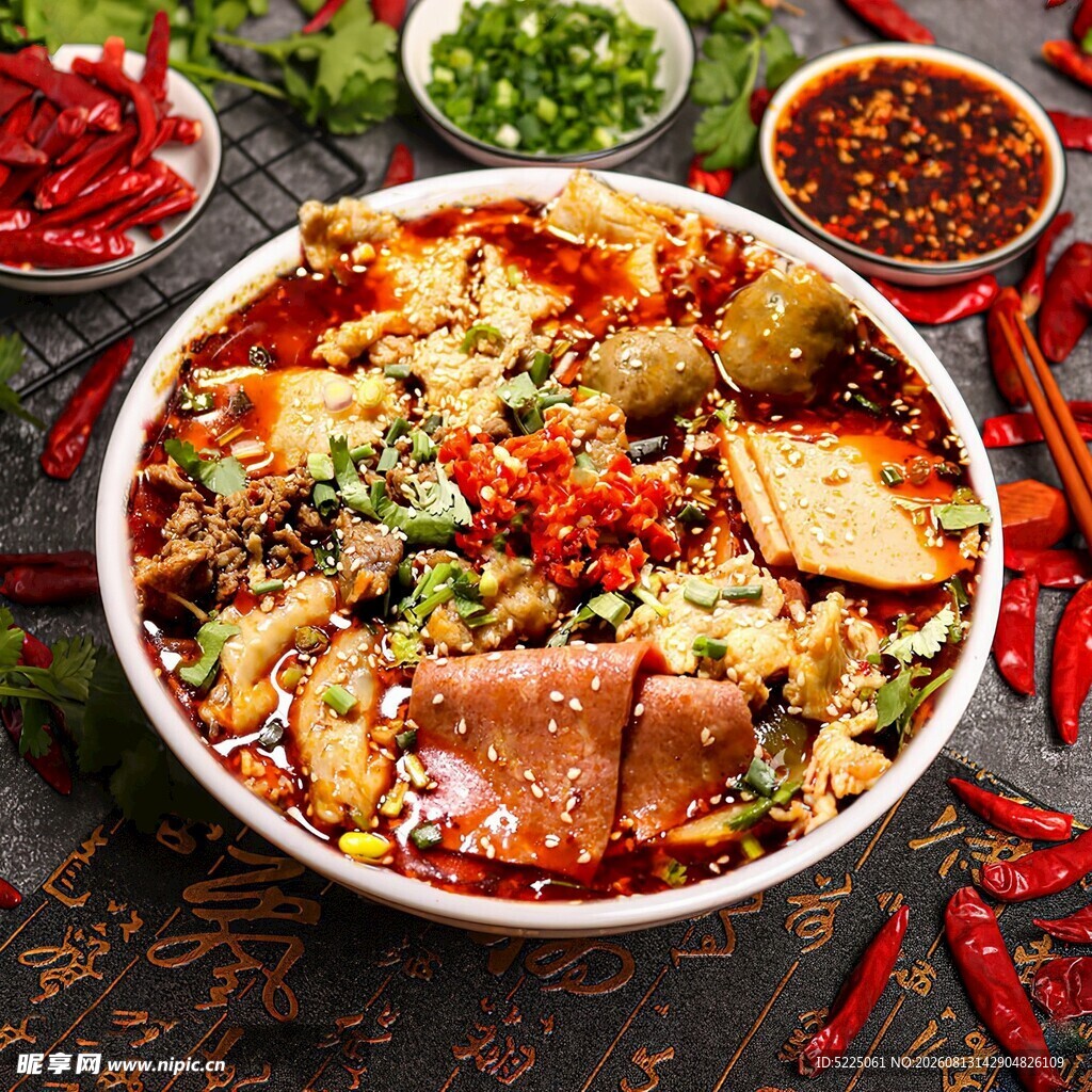 美味丰盛的特色麻辣冒菜
