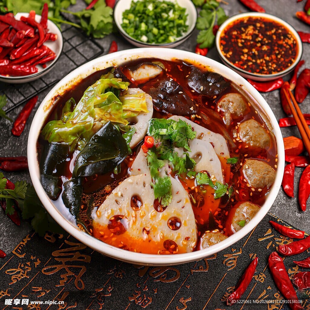 麻辣鲜香的美味毛血旺