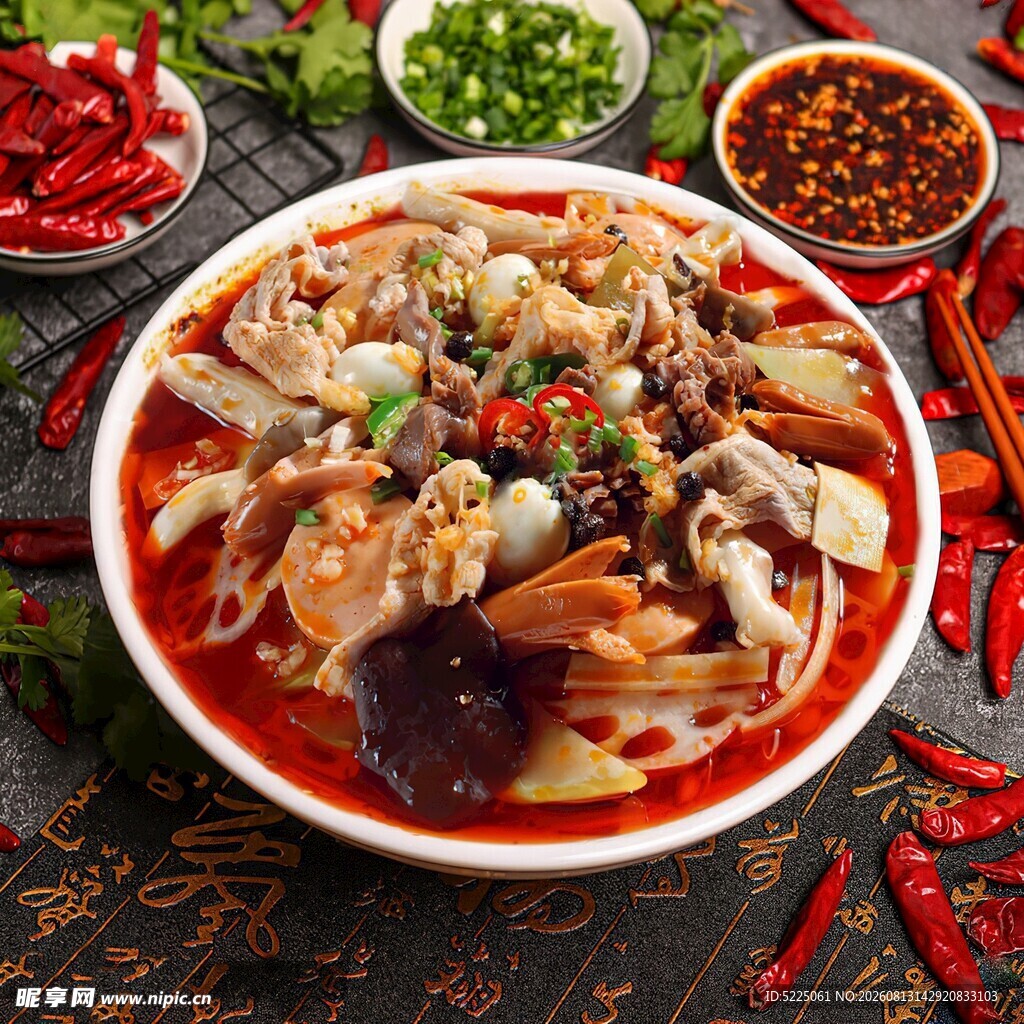 麻辣鲜香毛血旺大盆美味