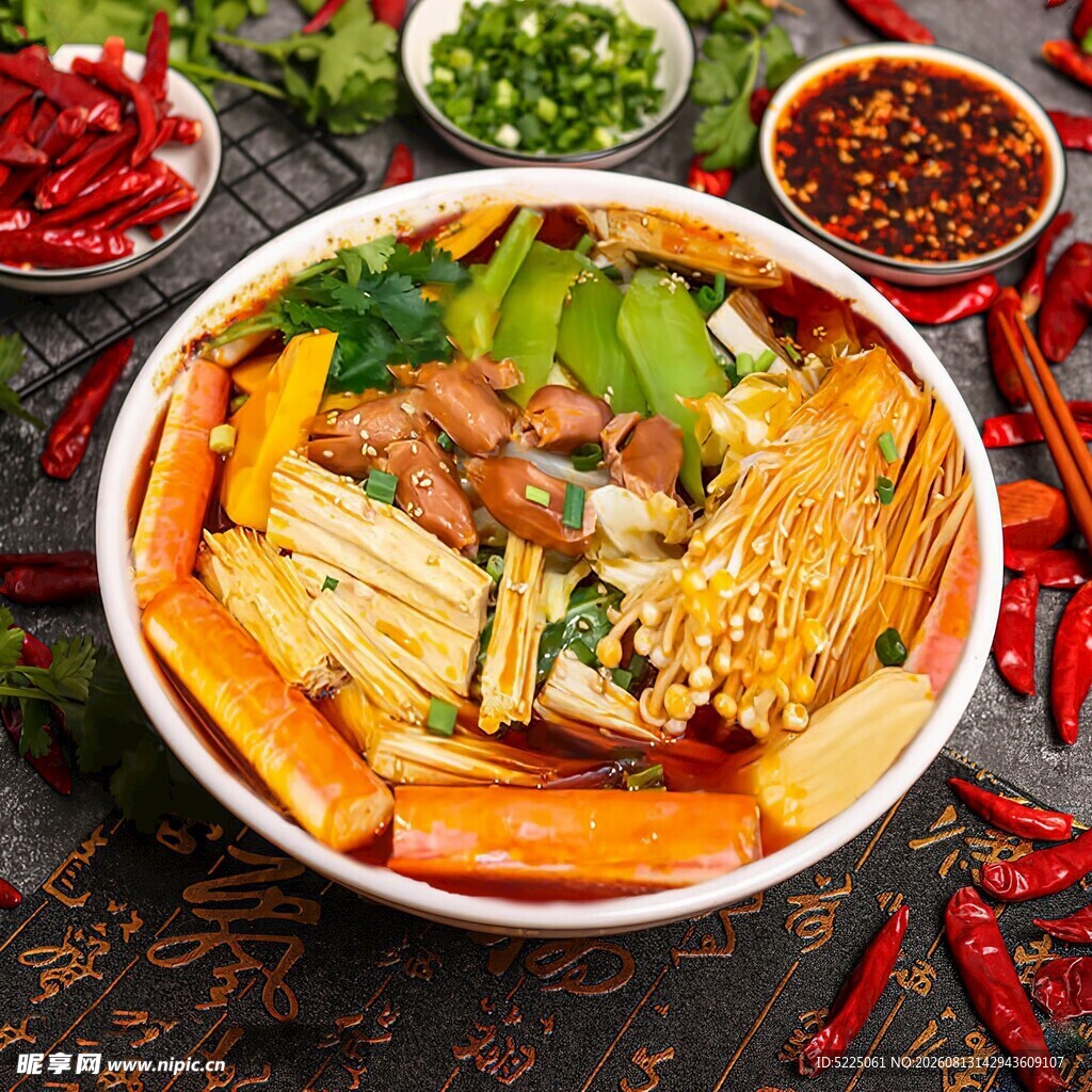 美味丰盛的特色麻辣烫