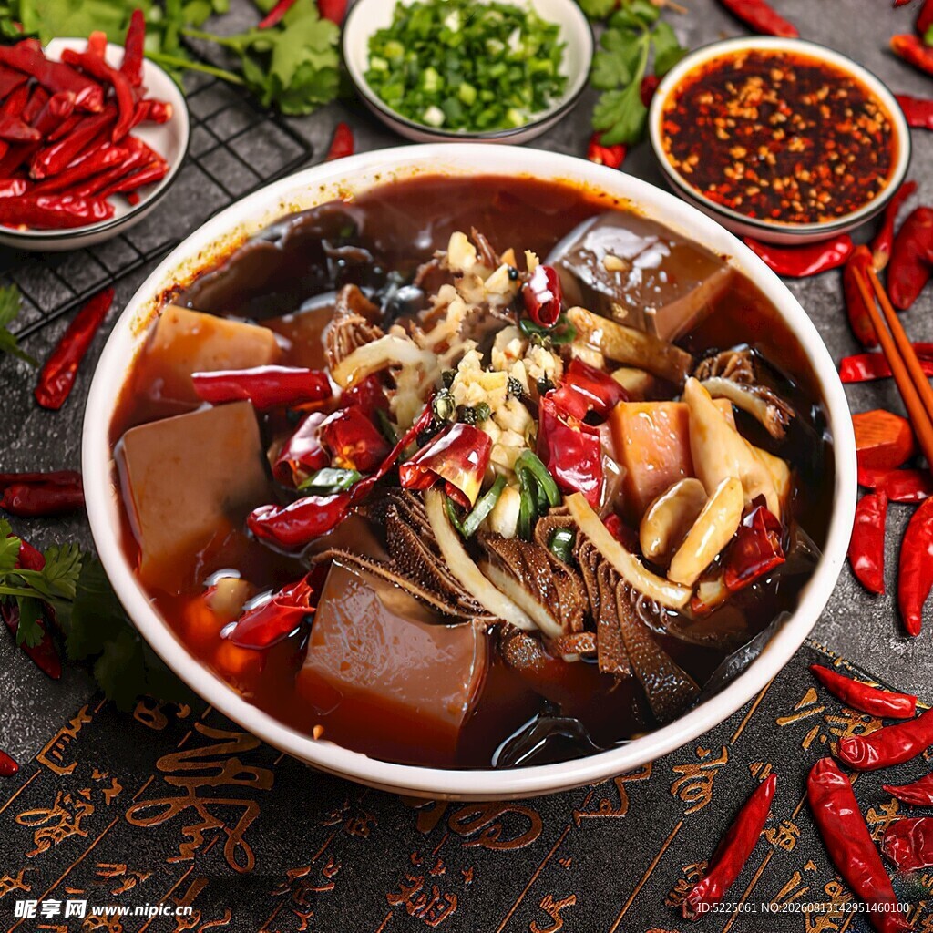 麻辣鲜香的美味毛血旺