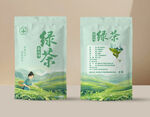 梅州高山绿茶包装设计平面图