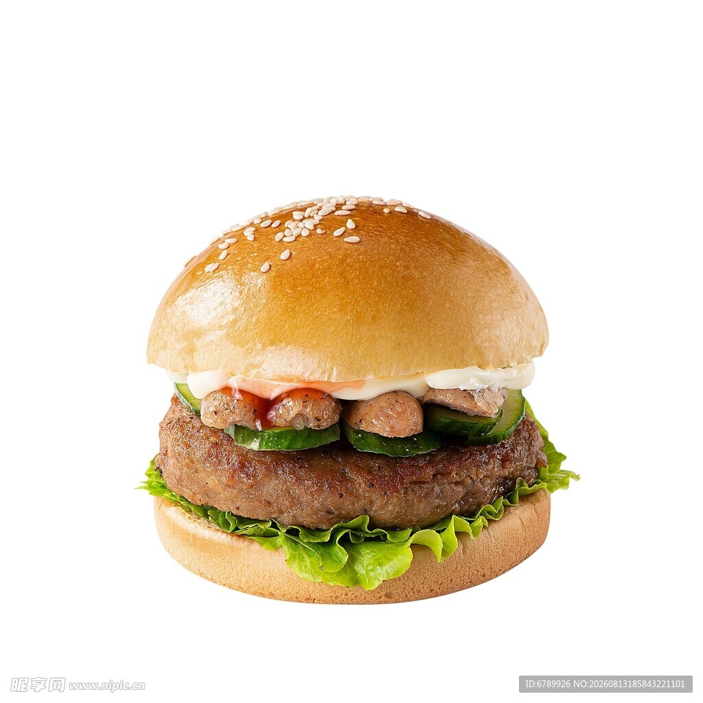 香肠牛肉堡