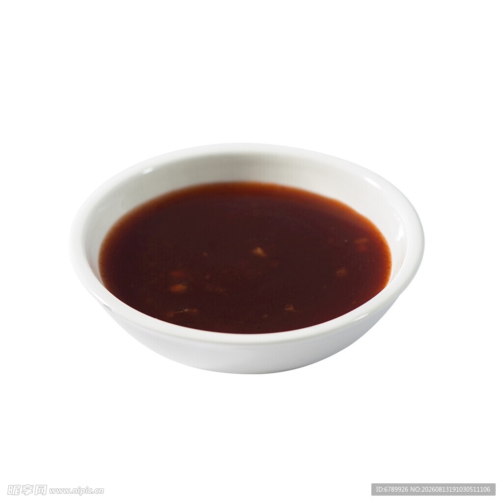 白色碗装深红色调味酱汁
