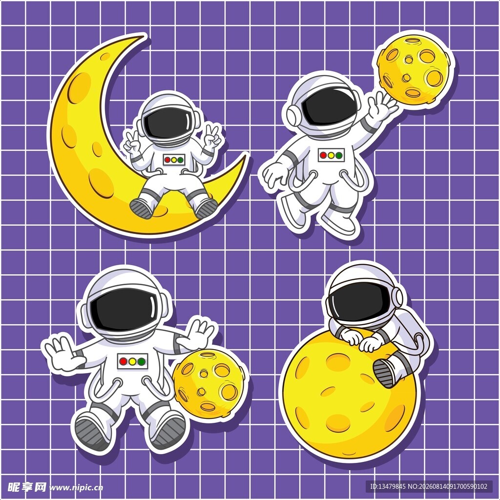 太空宇航员贴纸