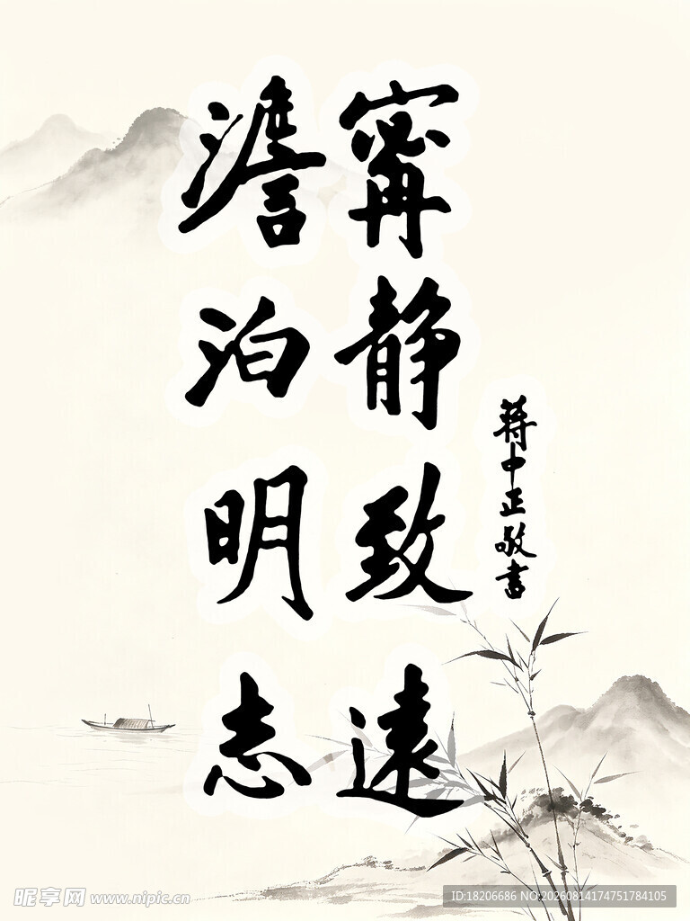 书法宁静致远