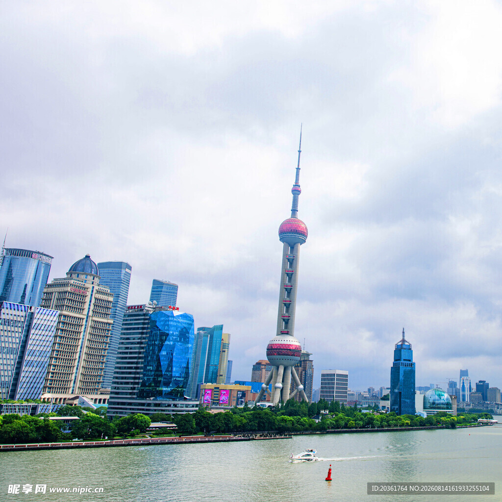 上海外滩东方明珠城市景观