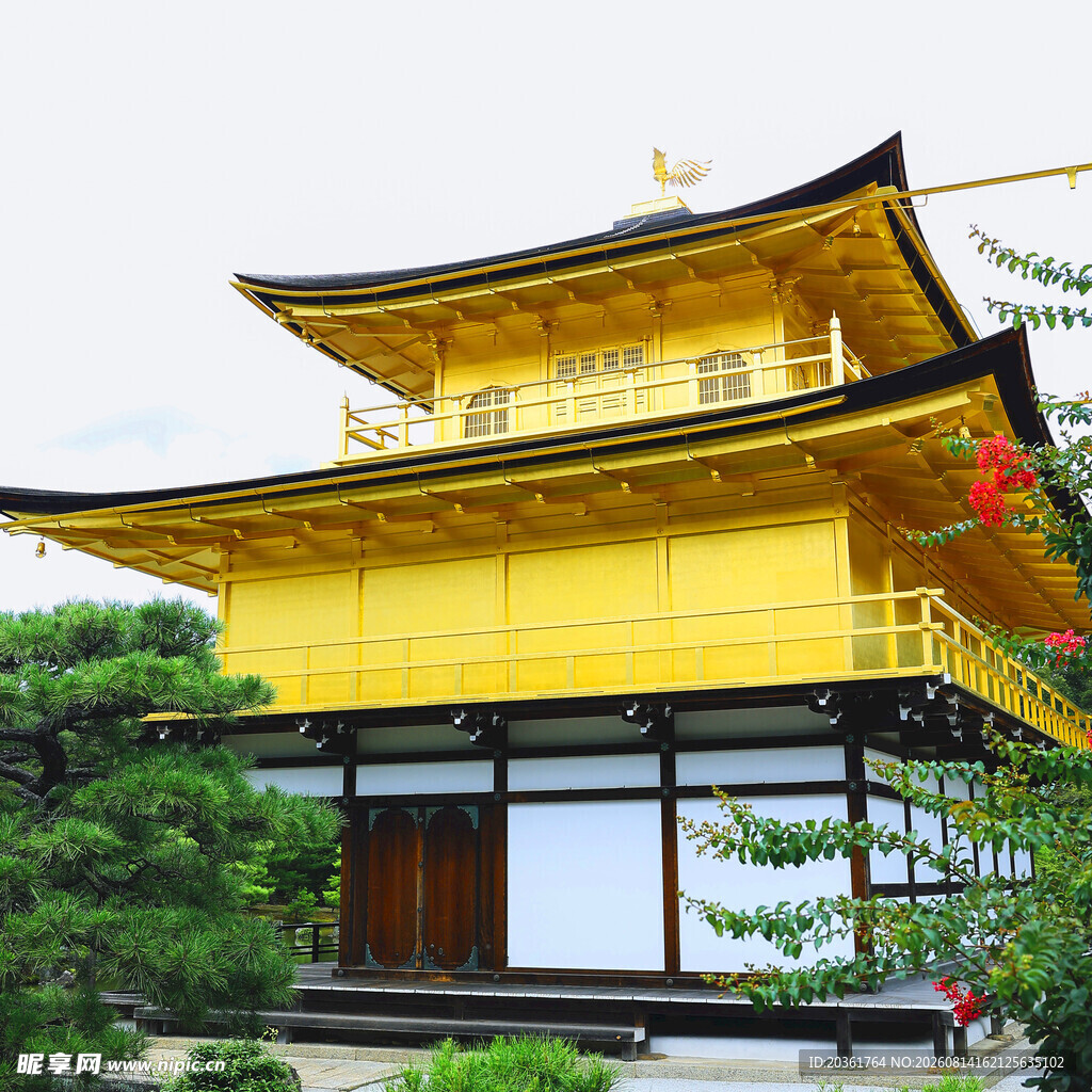 日本金阁寺古建筑景观