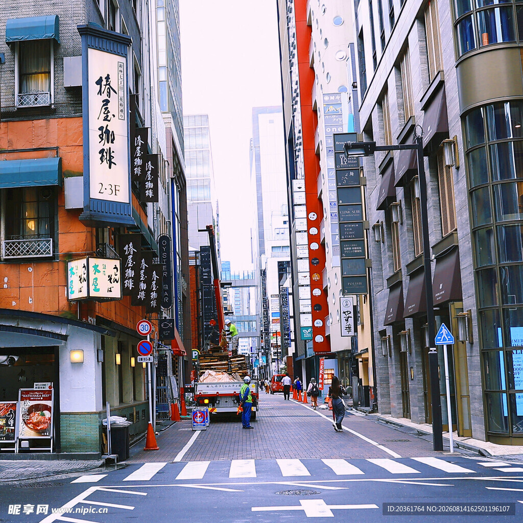日本城市街道街景
