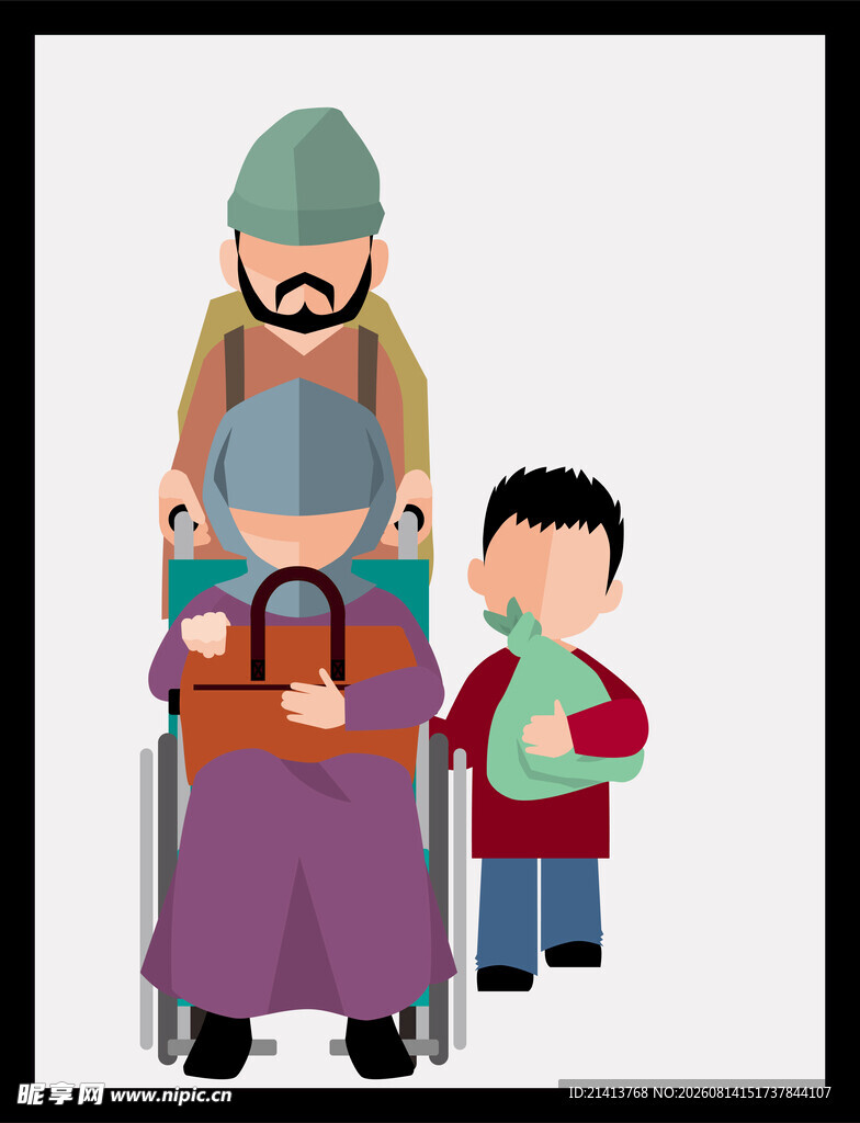 老人与小孩温馨相伴画面