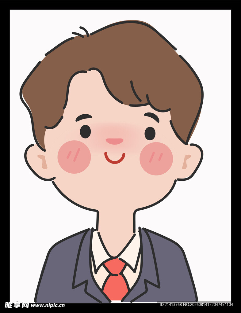 穿西装的可爱男孩