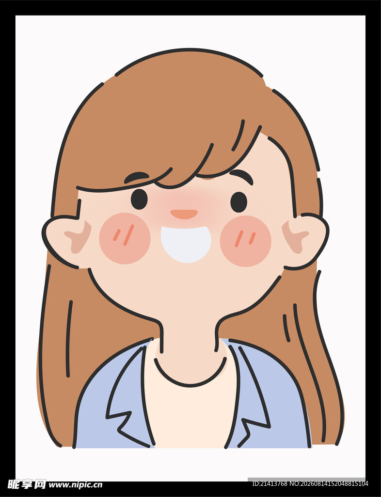 微笑女孩头像