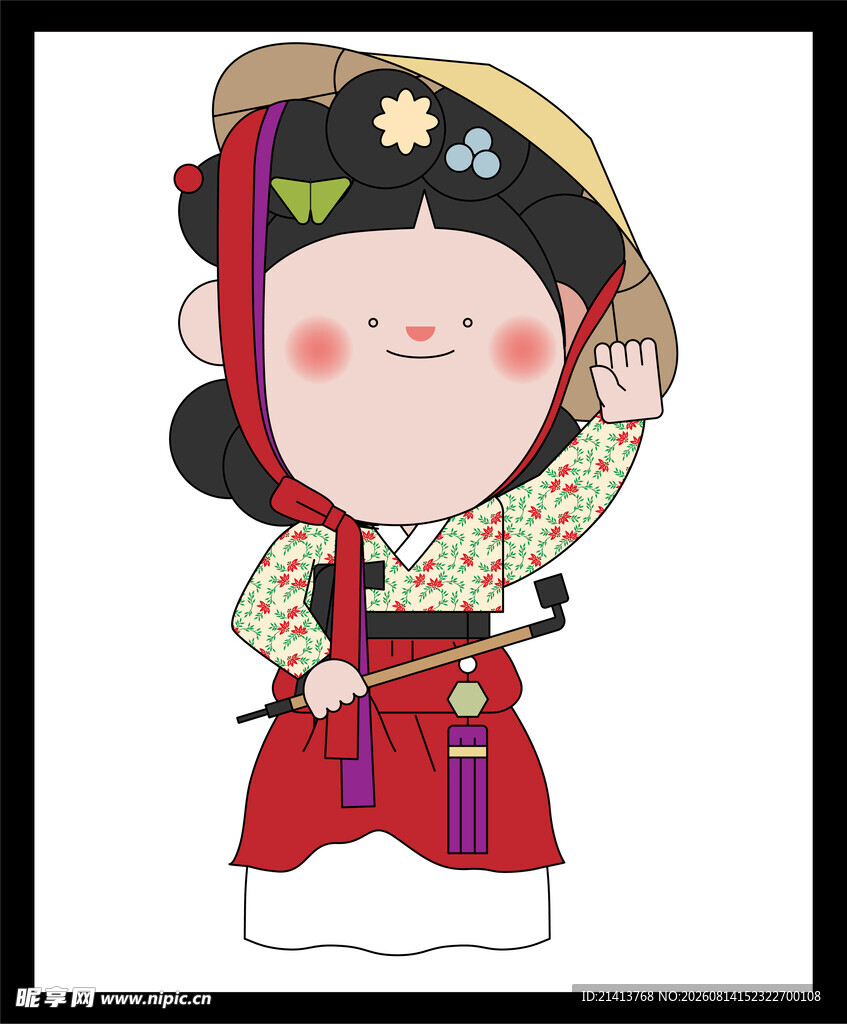 可爱古风少女形象