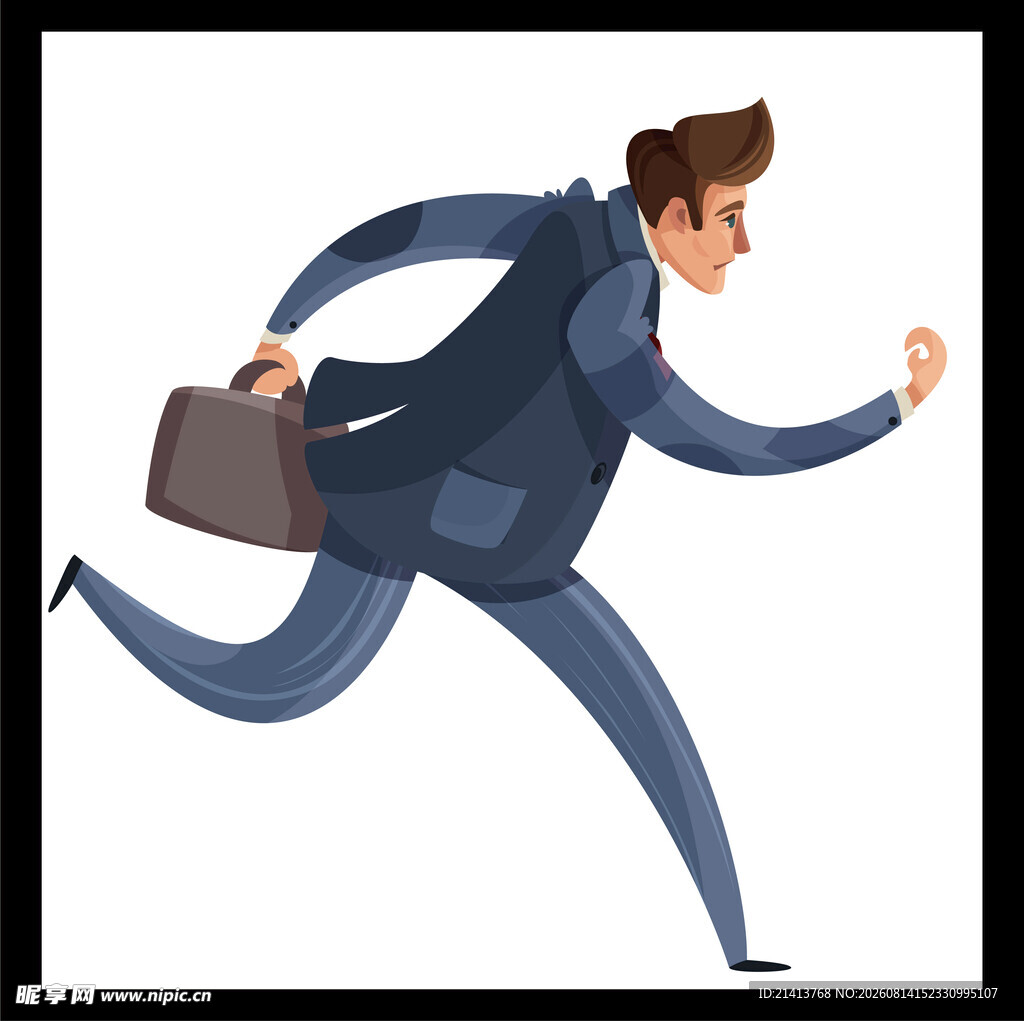 奔跑的商务男士