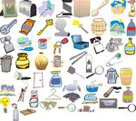 矢量多样日常工具生活图标素材