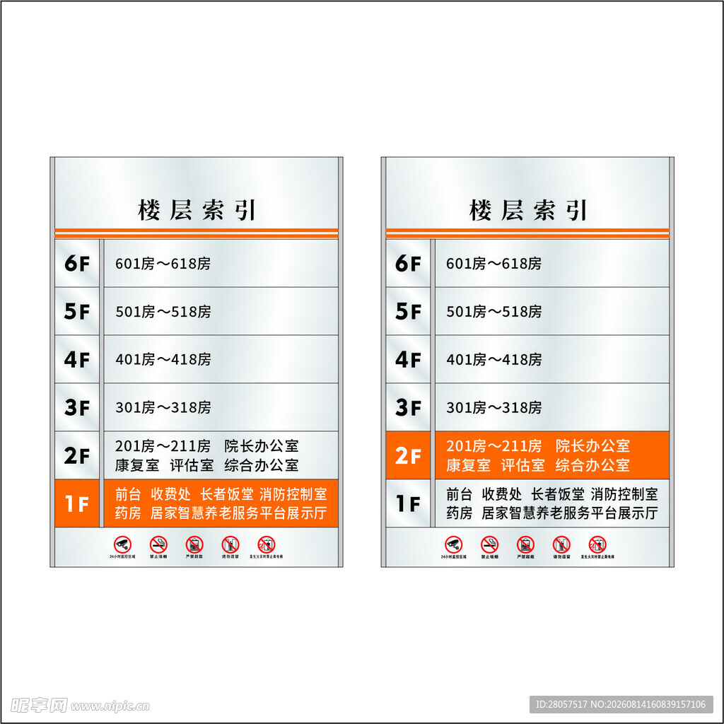 楼层索引牌