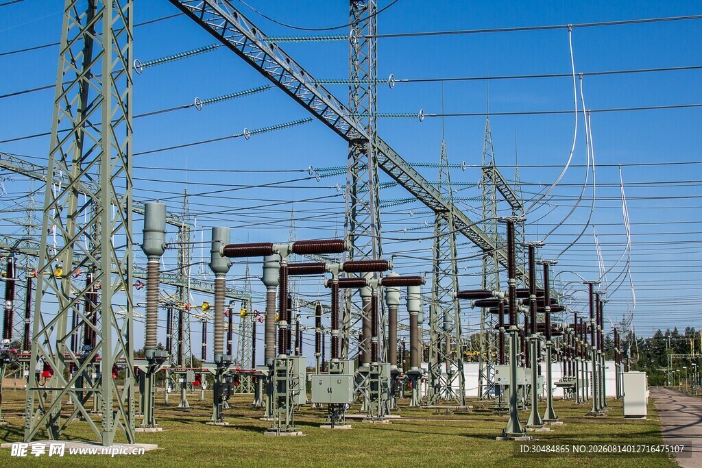 户外高压变电站设备景观