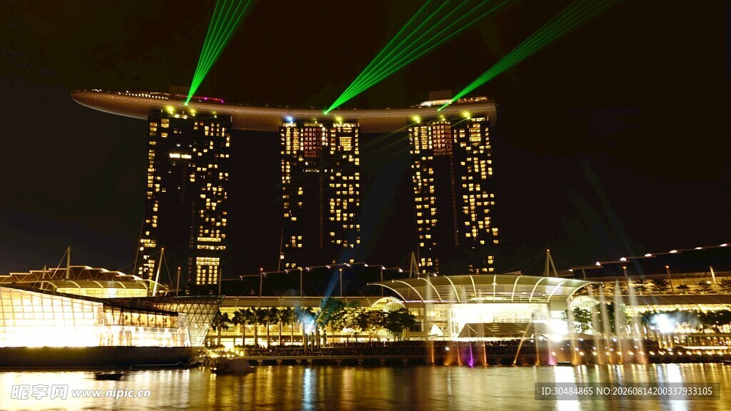新加坡滨海湾璀璨夜景