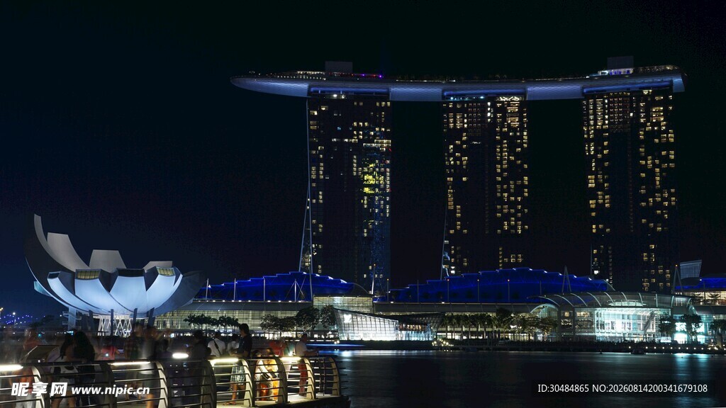 新加坡滨海湾璀璨夜景