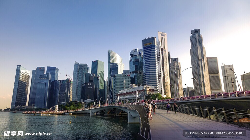 新加坡城市天际线景观