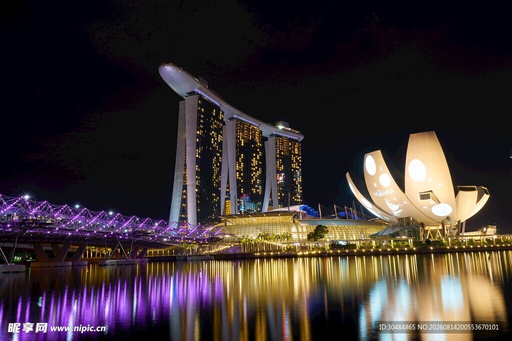 新加坡滨海湾璀璨夜景