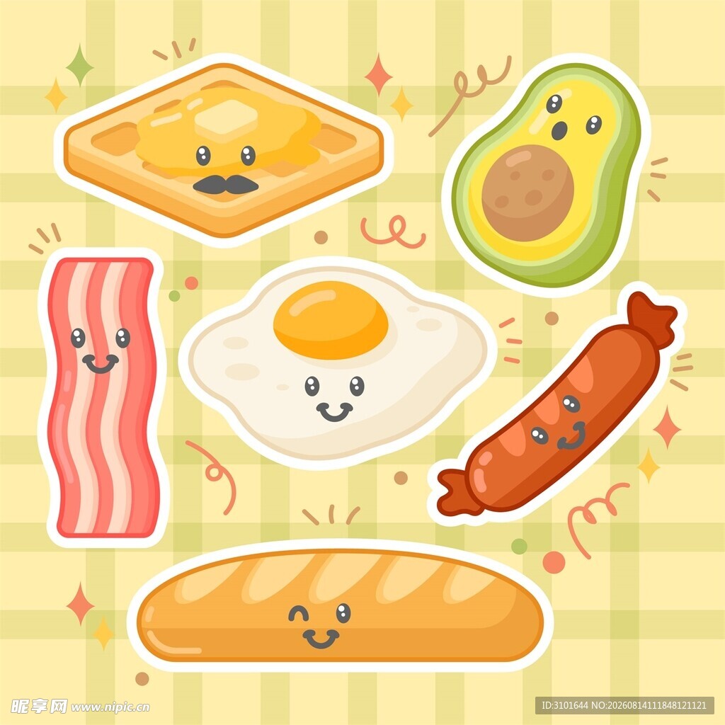 可爱食物卡通