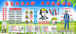 安全生产宣传漫画  工地围挡