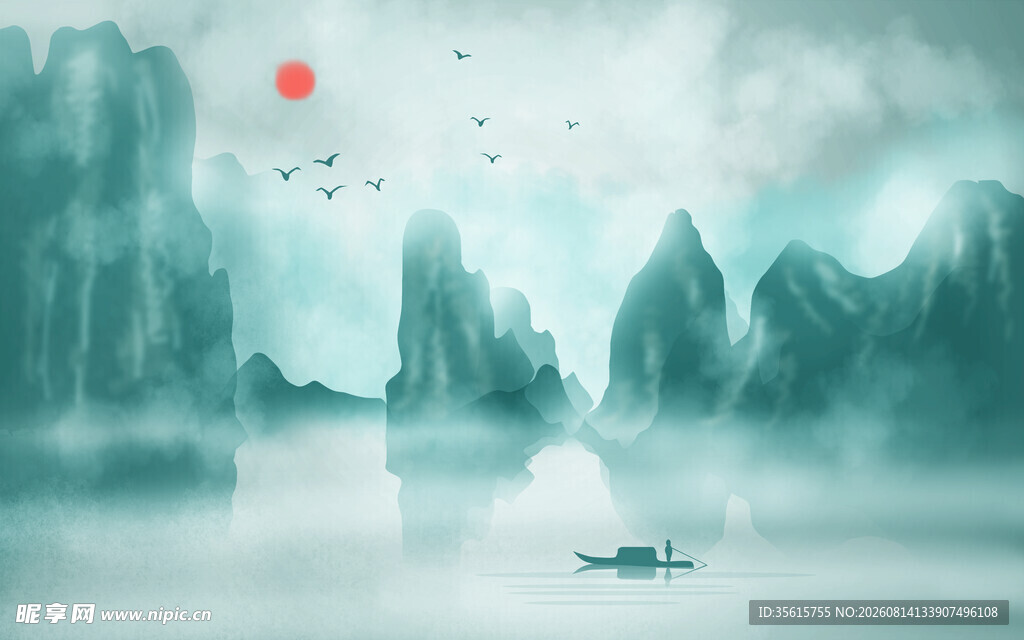 水墨山水画图片