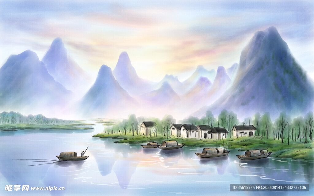 水墨山水画图片