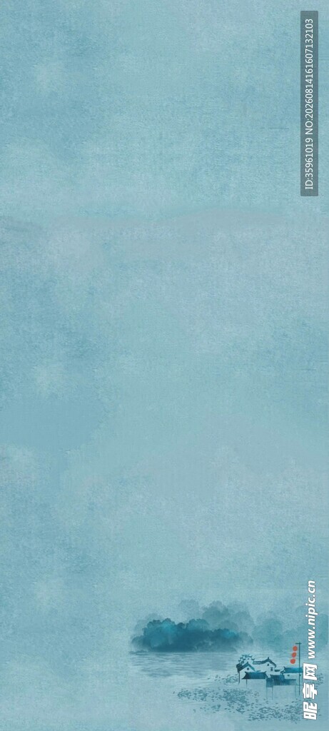 淡蓝色雪景中的模糊景象