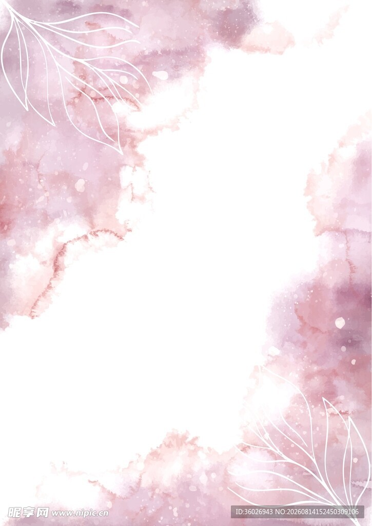 水彩花卉边框